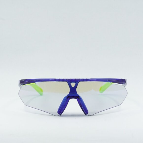 Adidas SP0027 91X Shield Sunglasses - Matte Blue \ Blue Mirror - Picture 2 of 10